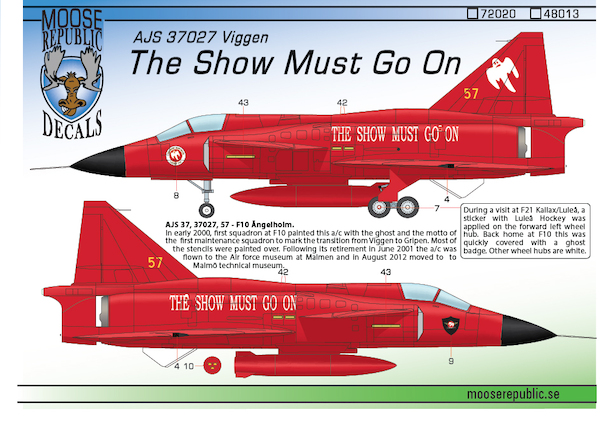 SAAB AJS37 Viggen "The Show Must Go On" 72020