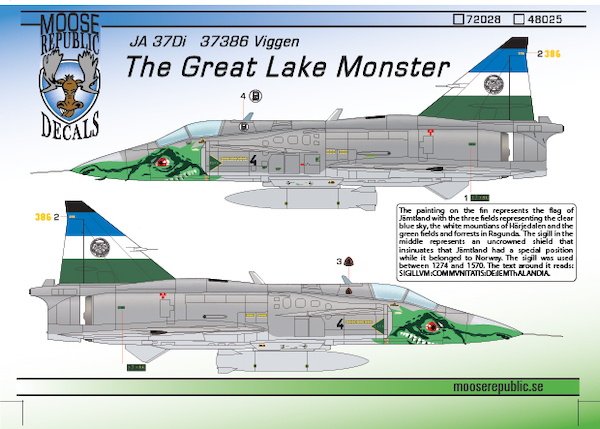 Saab 37 Viggen" 37386 The Great Lake Monster"  72028