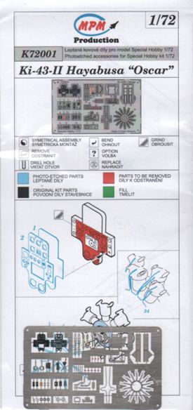 Nakajima Ki43-II Hayabusa 'Oscar" Detail set (Special Hobby)  MPM-K72001