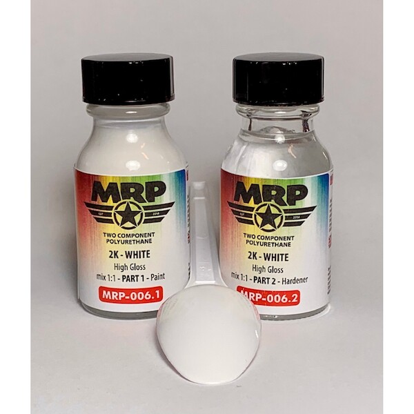 2 component High Gloss White Polyurethane paint (2x 15ml Bottles) MRP-006