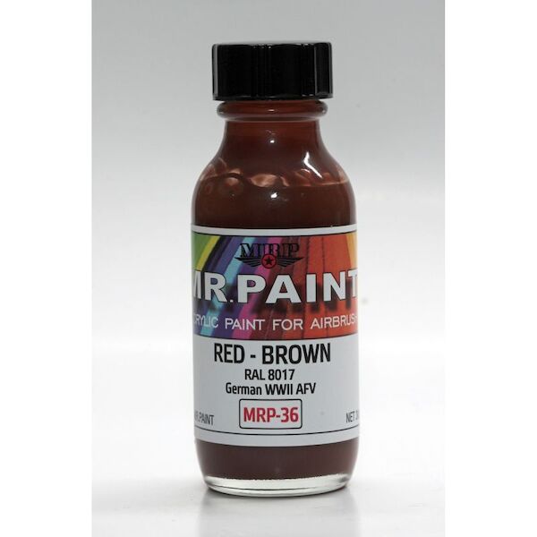 Red Brown RAL8017 German WWII AFV's  (30ml Bottle)  MRP-036