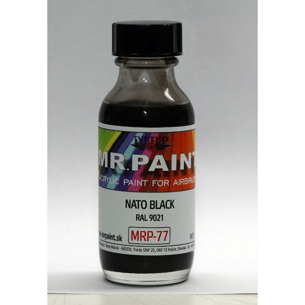 NATO Black, RAL9021 Modern AFV (30ml Bottle)  MRP-077