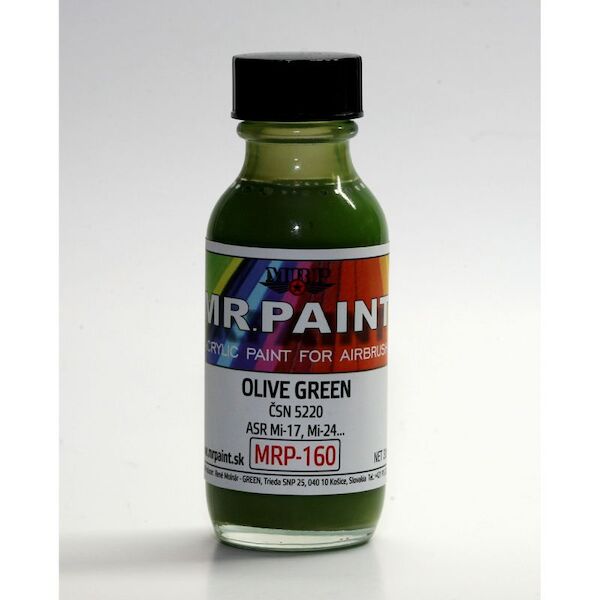 Olive Green for Slovak Mi17, Mi24 etc...3 tone camo  (30ml Bottle)  MRP-160