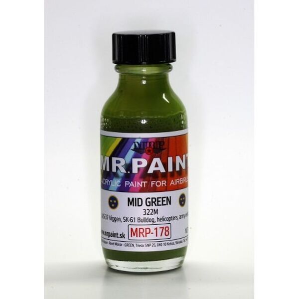 Swedish Army Mid Green 322M (30ml Bottle)  MRP-178