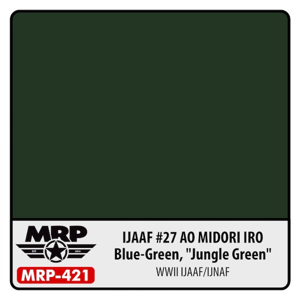 IJAAF #27 Ao Midori Iro (Blue Green, "Jungle Green")(30ml Bottle) MRP-421
