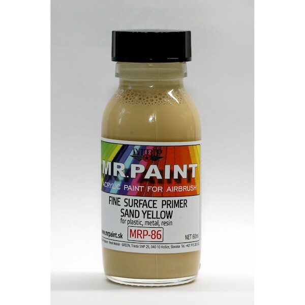 MR. Paint Fine surface Primer for Plastic, Metal, Wood and Resin - Sand Yellow mrp-LPY