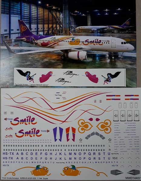 Airbus A320-200 (Smile Airways - Thai Airways) (Including cartoons)  mwd144-002