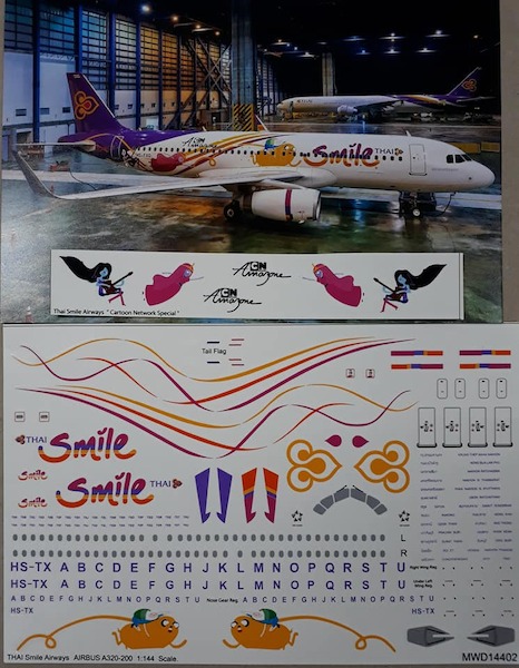 Airbus A320-200 (Smile Airways - Thai Airways) (Including cartoons) mwd144-002