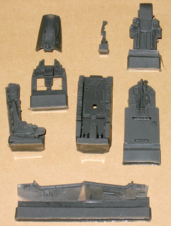 Mirage 2000C Singleseater cockpit replacement set (Italeri) C60