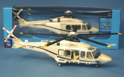 Hélicoptère Agusta AB 139 Die-cast - Réplique Officielle 1/48ème - 31 Cm Avec Socle - Modèle Détaillé Pour Collection Ou Jeu