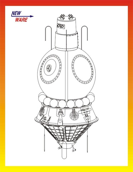 Voskhod 1 Spacecraft (7K-OK) - first 3men spacecraft NW086
