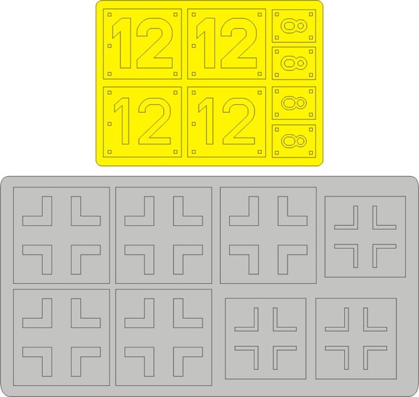 Messerschmitt Me262B-1/U-1 Airbrush Marking Masks (Revell) NWAM0096