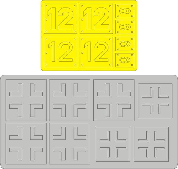 Messerschmitt Me262B-1/U-1 Airbrush Marking Masks (Revell)  NWAM0096