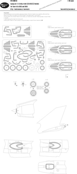 Suchoi SU17/22 Fitter Airbrush Masks - ADVANCED - (SMER)  NWAM0169