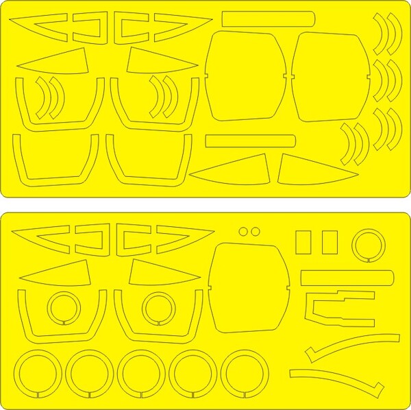 Republic F105D Thunderchief Airbrush Masks - ADVANCED - (Hobby Boss)  NWAM0215