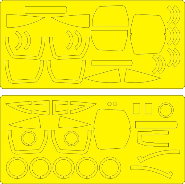 Republic F105D Thunderchief Airbrush Masks - EXPERT - (Hobby Boss) NWAM0216