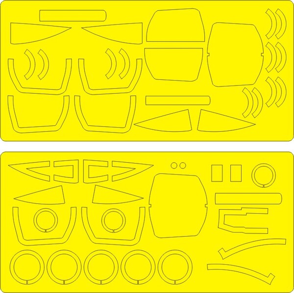 Republic F105D Thunderchief Airbrush Masks - EXPERT - (Hobby Boss)  NWAM0216