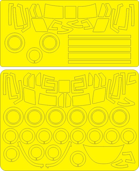 ACH47 Armed Chinook Airbrush Masks - EXPERT - (Italeri) NWAM0224