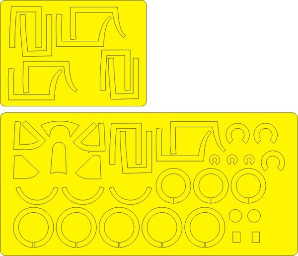 F7F-3/3n Tigercat Airbrush Masks - ADVANCED - (Italeri, AMT) NWAM0231
