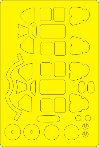 NA P51B Mustang expert Painting Masks (Tamiya) NWAM0496