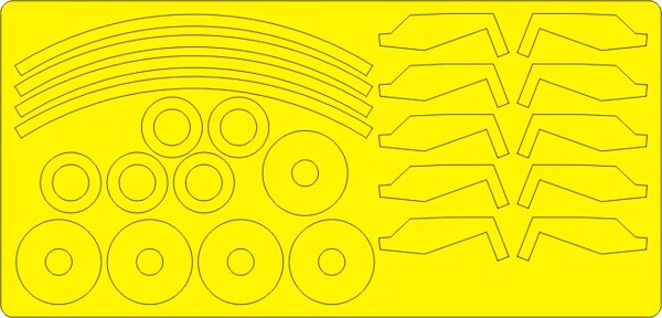 Antonov AN124 Ruslan Engine Painting Masks (Revell)  NWAM0556