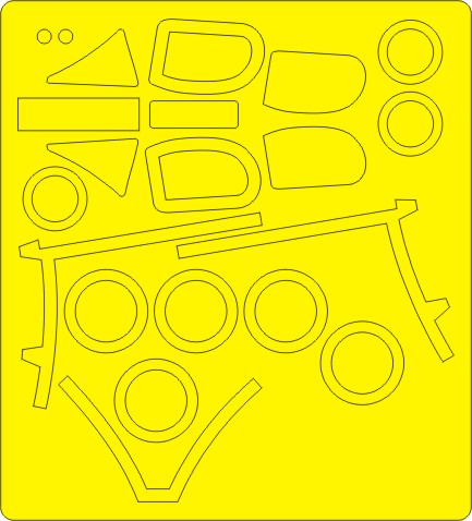 Douglas F4D-1 Skyray BASIC Painting Masks (Tamiya)  NWAM0595