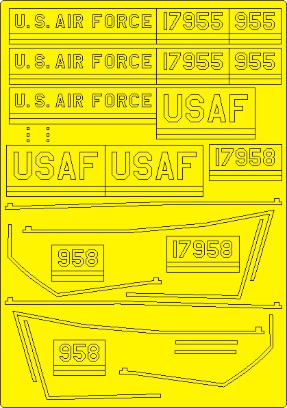 Lockheed SR71 Blackbird MARKINGS Painting Masks (Revell) NWAM0953