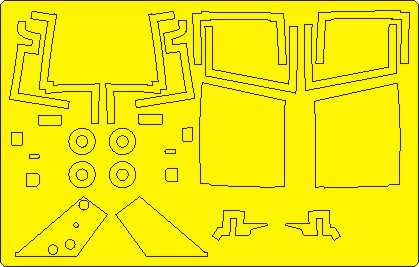 F104A/CF Starfighter Tail Section Painting Masks (Kinetic)  NWAM0972