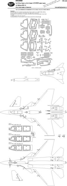 Sukhoi Su27K Sea Flanker with Kh41 Moskit ADVANCED Painting Masks (Minibase) NWAM1002