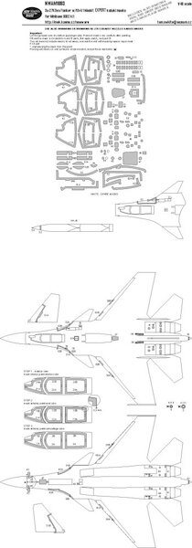 Sukhoi Su27K Sea Flanker with Kh41 Moskit EXPERT Painting Masks (Minibase)  INCL. CORRECTION SET  NWAM1003