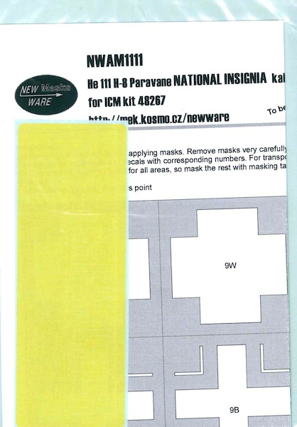 Heinkel He111H-8 Paravane NATIONAL INSIGNIA Painting Masks (ICM) NWAM1111