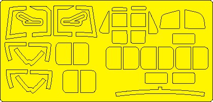 Bell UH1D Huey BASIC Painting Masks (Italeri, Revell) NWAM1261