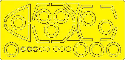 SAAB JAS39D Gripen BASIC Painting mask (ITaleri/Mistercraft)  NWAM1373