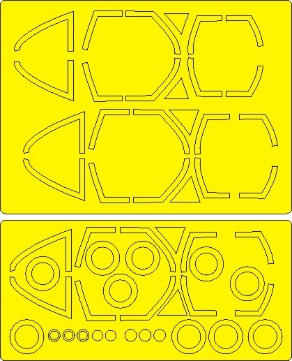 SAAB JAS39D Gripen ADVANCED Painting mask (Italeri/Mistercraft) NWAM1374