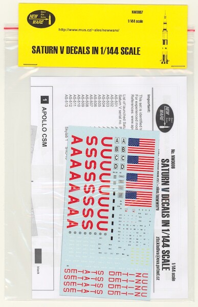 Saturn V decals NWD007