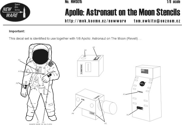 Apollo: Astronaut on the Moon Stencils NWD015