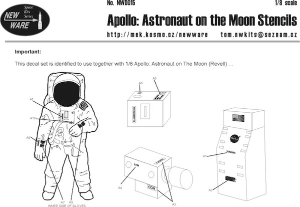 Apollo: Astronaut on the Moon Stencils  NWD015