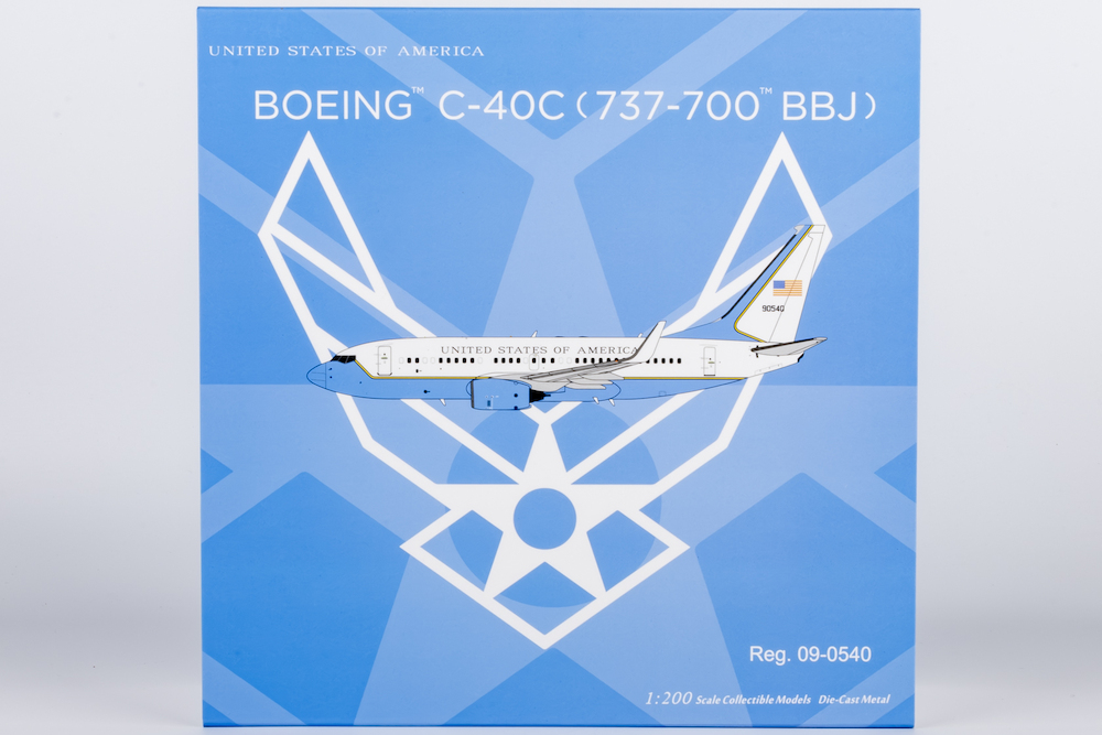 NG Models 05017 Boeing 737-700BBJ C-40B US Air Force 09-0540