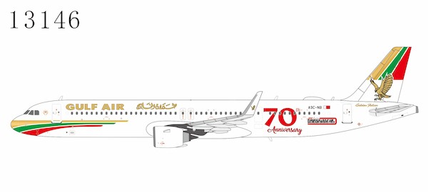 Airbus A321neo Gulf Air A9C-NB 70th Anniversary livery  13146