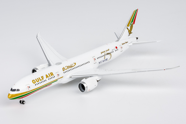 Boeing 787-9 Dreamliner Gulf Air A9C-FG 1976 retro cs, "75 Years" sticker  55156