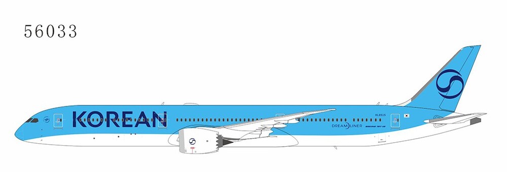 新品 未開封 hogan 大韓航空 787-10 HL8515 1/200 Korean Air B787-10 HL8515 – Scale 1:200 – SQ Wings – 30.06