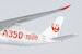 Airbus A350-1000 JAL Japan Airlines red "A350-1000" titles JA01WJ  57012