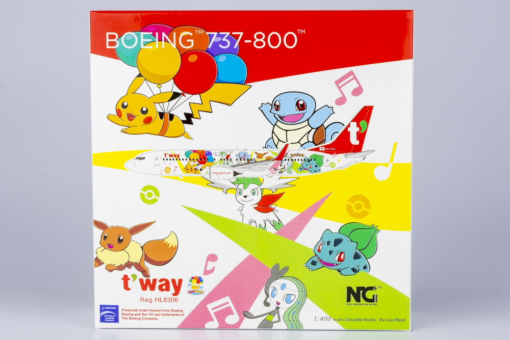 NG Models 58166 Boeing 737-800 T'Way Air HL8306 Pikachu Jet
