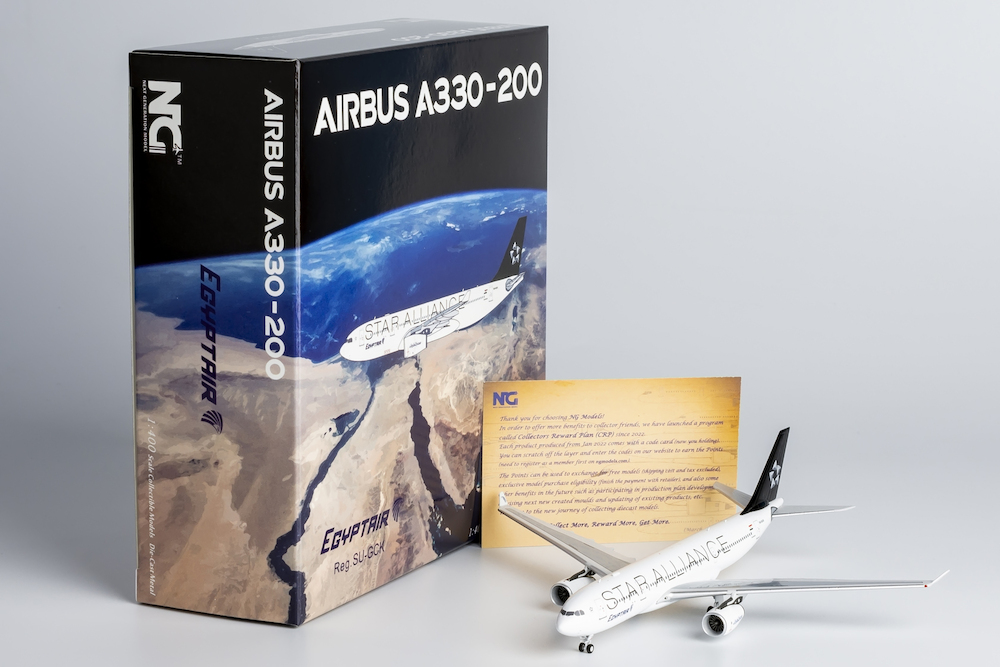 NG Models 61086 Airbus A330-200 EgyptAir Star Alliance SU-GCK