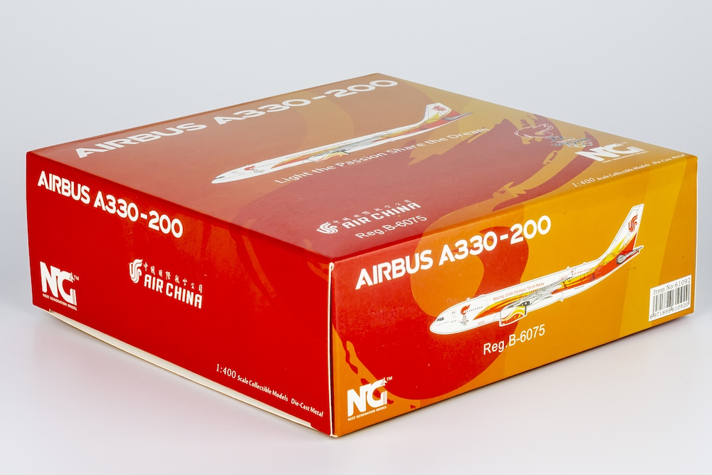 航空機・ヘリコプター AIR CHINA A330-200 B-6075 NG Models 61092 Airbus A330-200 Air China Olympic Games / Torch