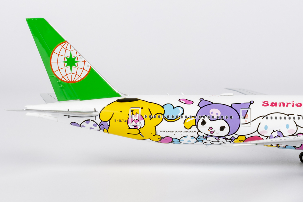 NG Models 73073 Boeing 777-300ER Eva Air HELLO KITTY “Candy Jet