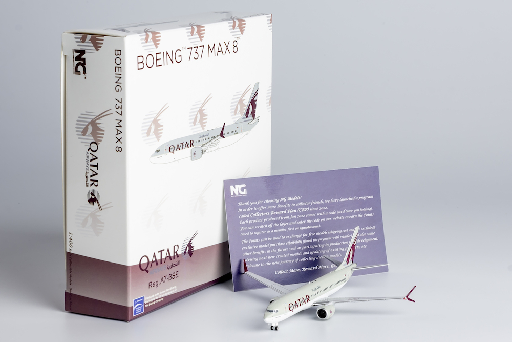 NGmodel Qatar Airways 737 MAX 8 A7-BSC 1/400 88013 | eBay