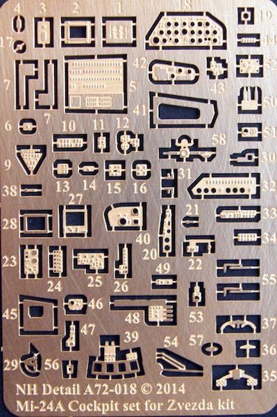 Mil Mi24A Cockpit Detail set (Zvezda)  A72-018