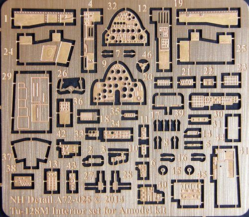 Tupoiev Tu128M Interior Detail set (A Model)  A72-025