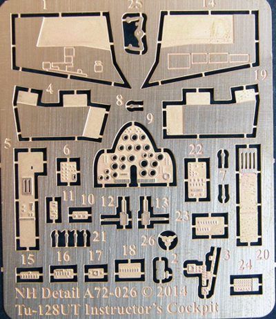Tupolev Tu128UT Instructors Cockpit Interior Detail set (A Model)  A72-026